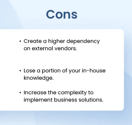 cons of outsourcing